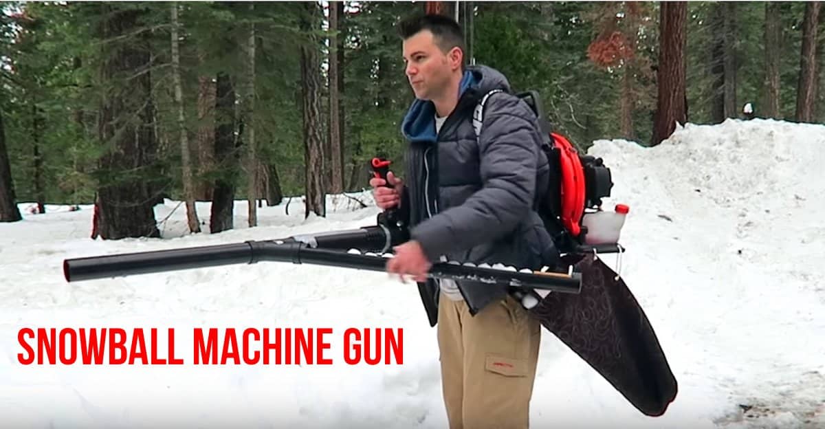 NASA Engineer Invents An Epic Snowball Machine Gun, And You Can Build